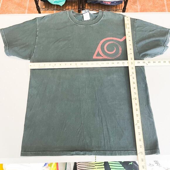 Vintage 90s Naruto Graphic on Front and Back Tee, Pre-Shrunk Black Mens Large - Picture 4 of 4